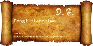 Dengi Hieronima névjegykártya